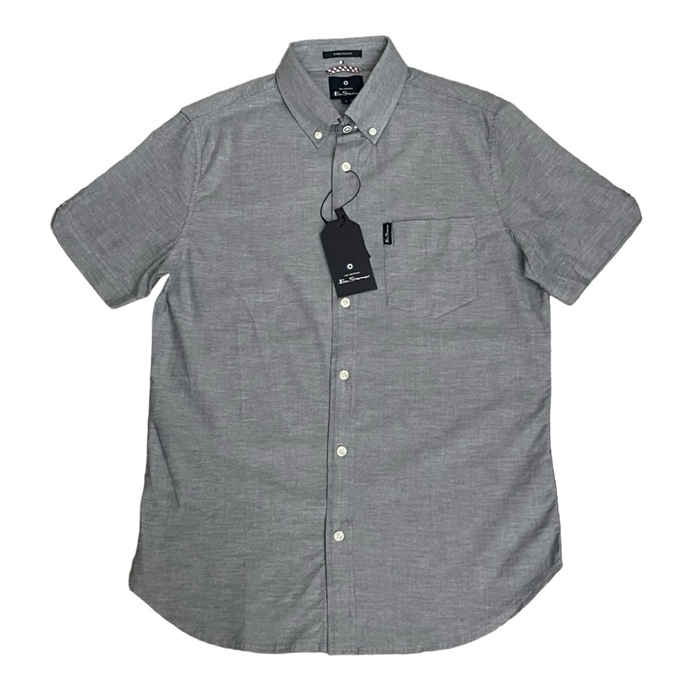 Ben Sherman Signature Short Sleeve Oxford Shirt Size Small in Blue New